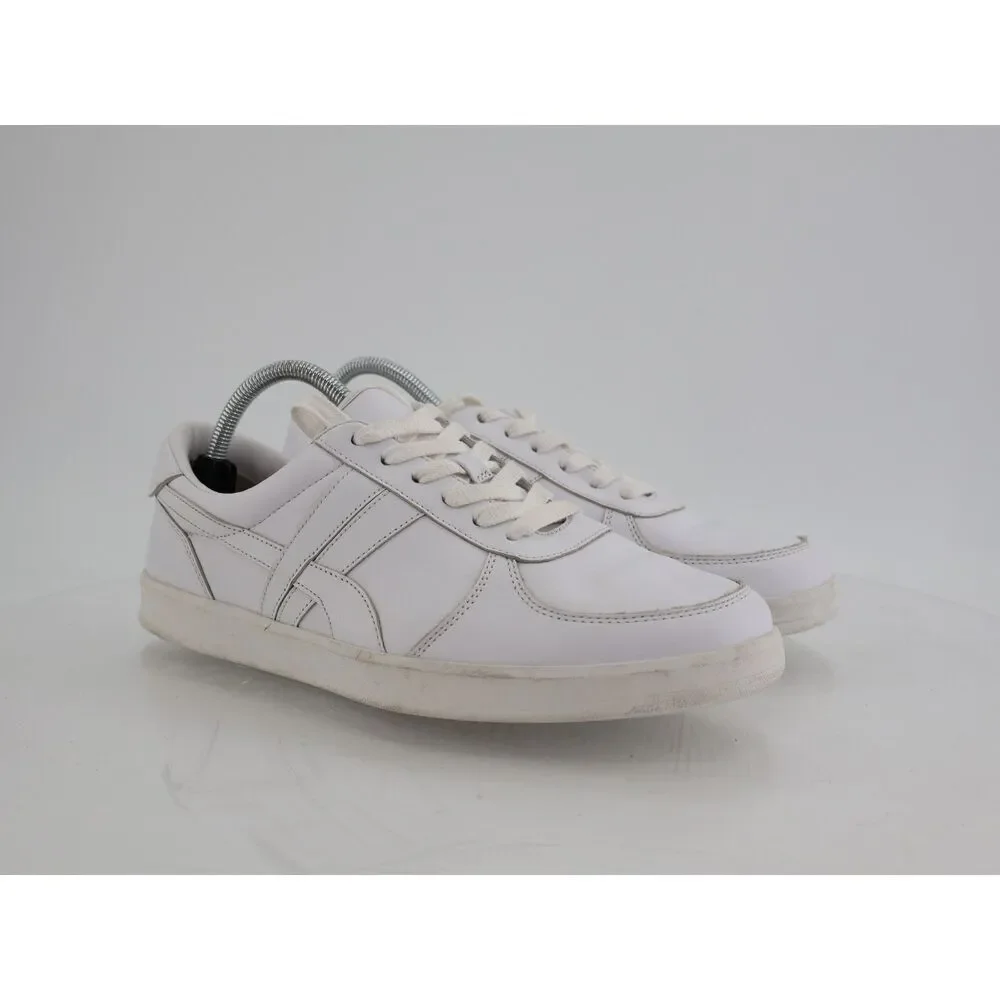 Tory Burch Hank Court Sneakers Womens 11M White Leather Lace Up Shoes